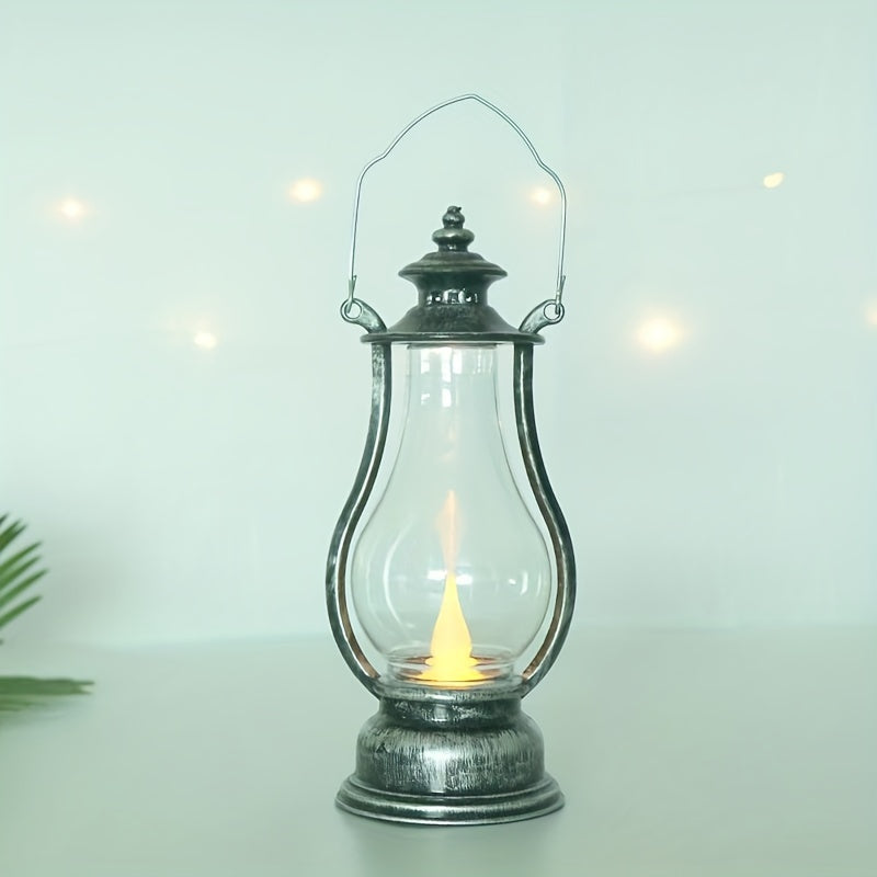 Retro Portable LED Pony Lamp Holiday Decoration Creative Design Atmosphere Lighting Copper Wire and Wine Pot Candle Light