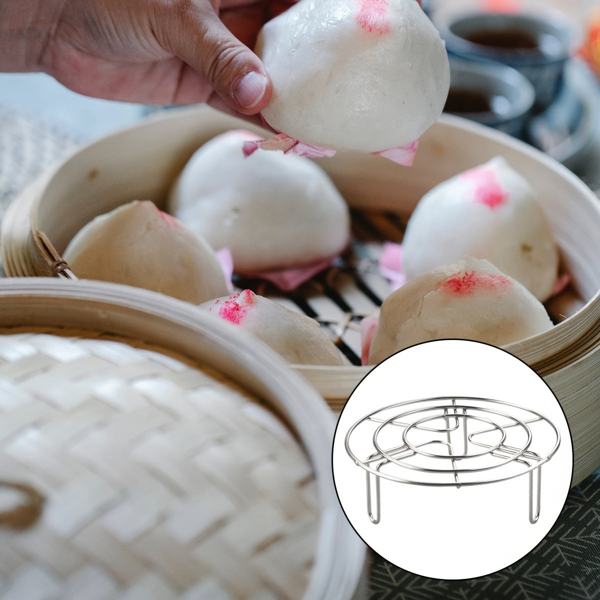 Stainless Steel Air Fryer Rack for Baking Roasting and Cooking Compact Space-Saving Design