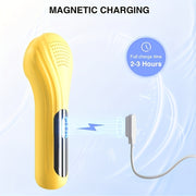 USB zaryadlash bilan qayta zaryadlanuvchi elektr yuz skrab cho'tkasi, barcha teri turlari uchun chuqur tozalash silikon tizimi, 600mAh litiy batareykasi, jonli sariq dizayn, Onalar kuni uchun ideal sovg'a yoki