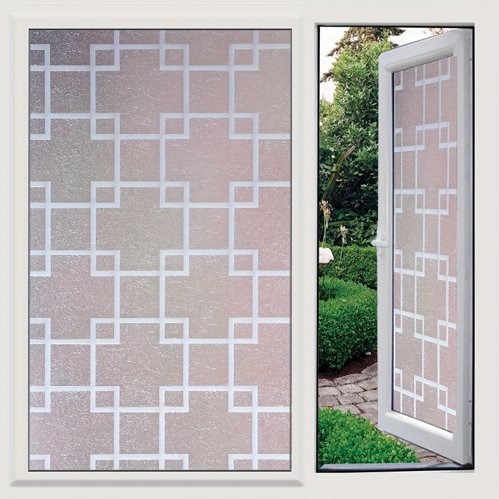 PVC Privacy Window Film Frosted Glass Sticker for Bathroom Sunshade Heat Insulation 10mil