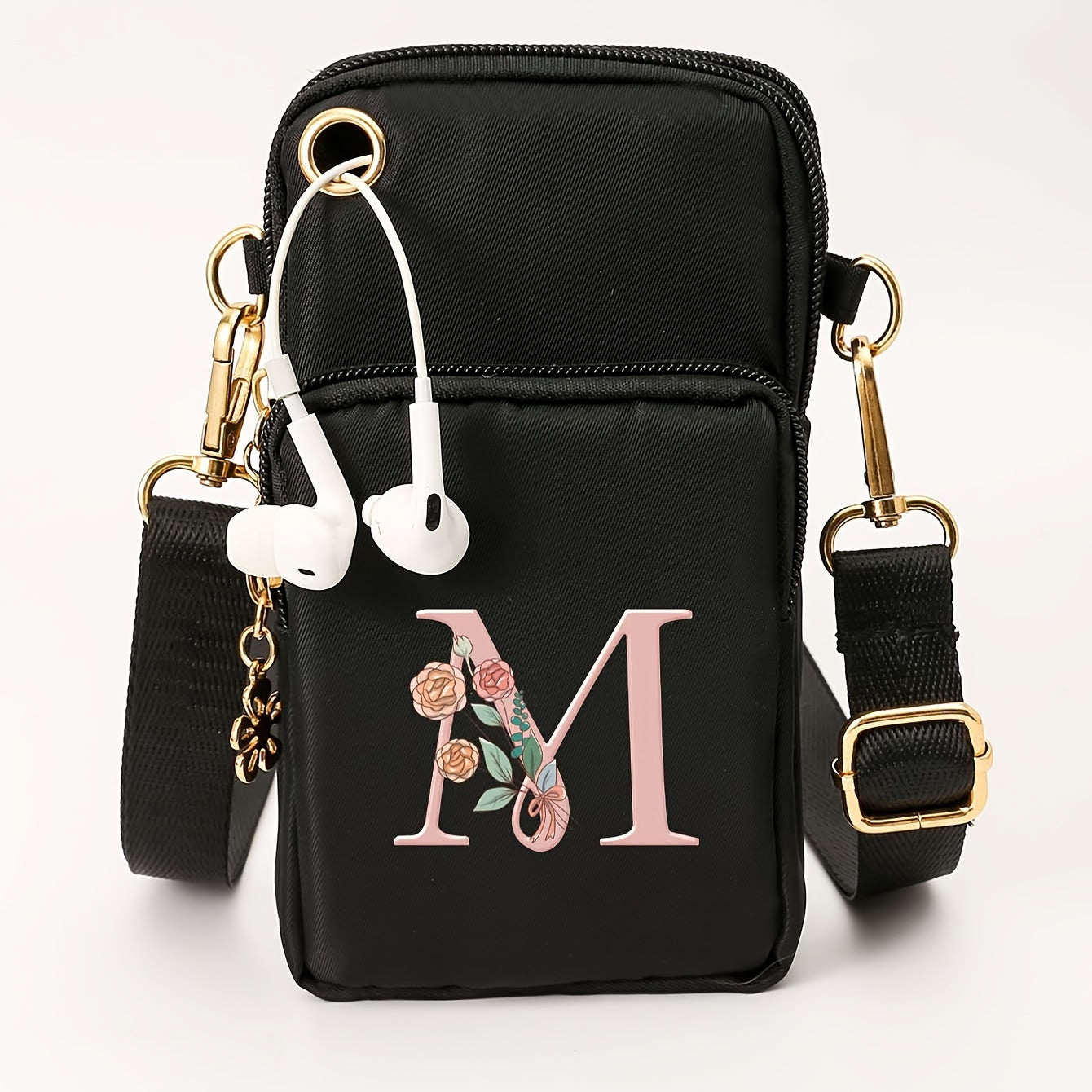 Ayollar uchun kichik yelka sumkasi, gul naqshli, kundalik ko‘p funksiyali crossbody sumka, kichik qo‘l sumkasi