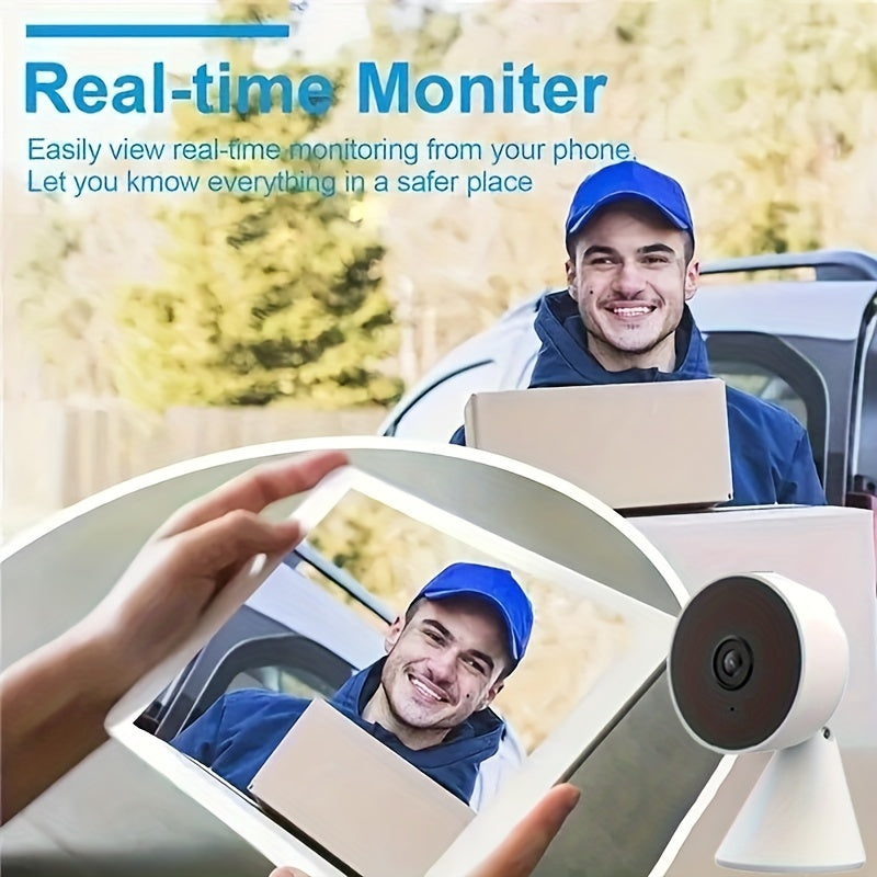 Беспроводная камера безопасности с двусторонним аудио и детекцией движения, идеально подходит для обеспечения безопасности детей, пожилых людей и домашних животных ночью - Улучшенная камера наблюдения для спокойствия.