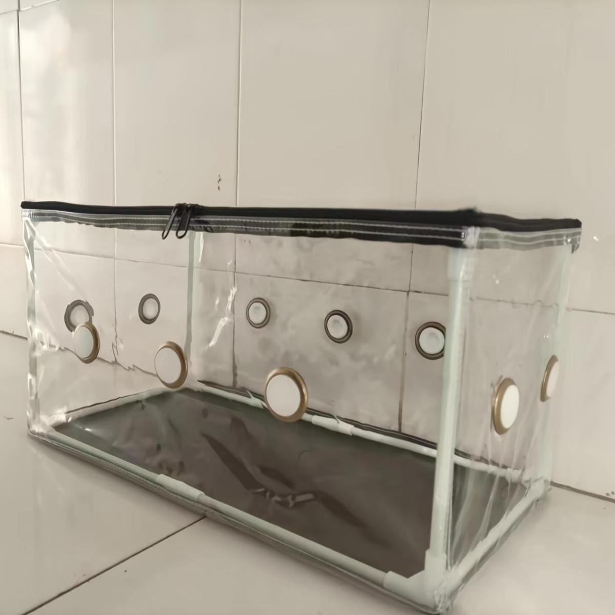 PVC Protective Cover for Plants Windproof Rainproof Zipper Entrance Durable Insect Shield