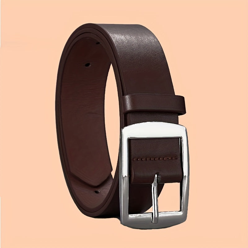 Women's Leather Belt with Square Buckle for Casual, Formal, and Beach Wear