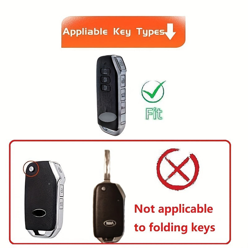 Universal TPU Key Fob Cover for Kia Vehicles, Precise Fit, Non-Folding