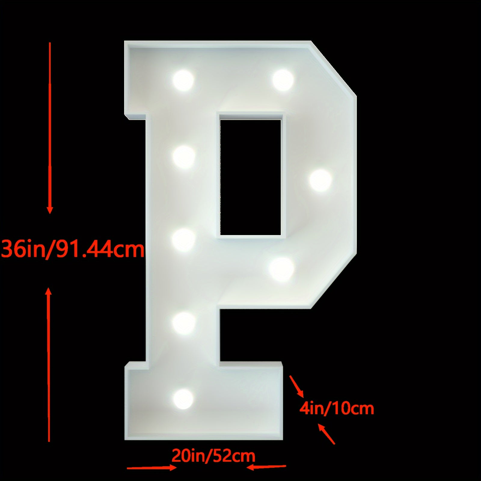 91.44cm LED Marquee Light Up Letters A-Z for Party Wedding Birthday Decor