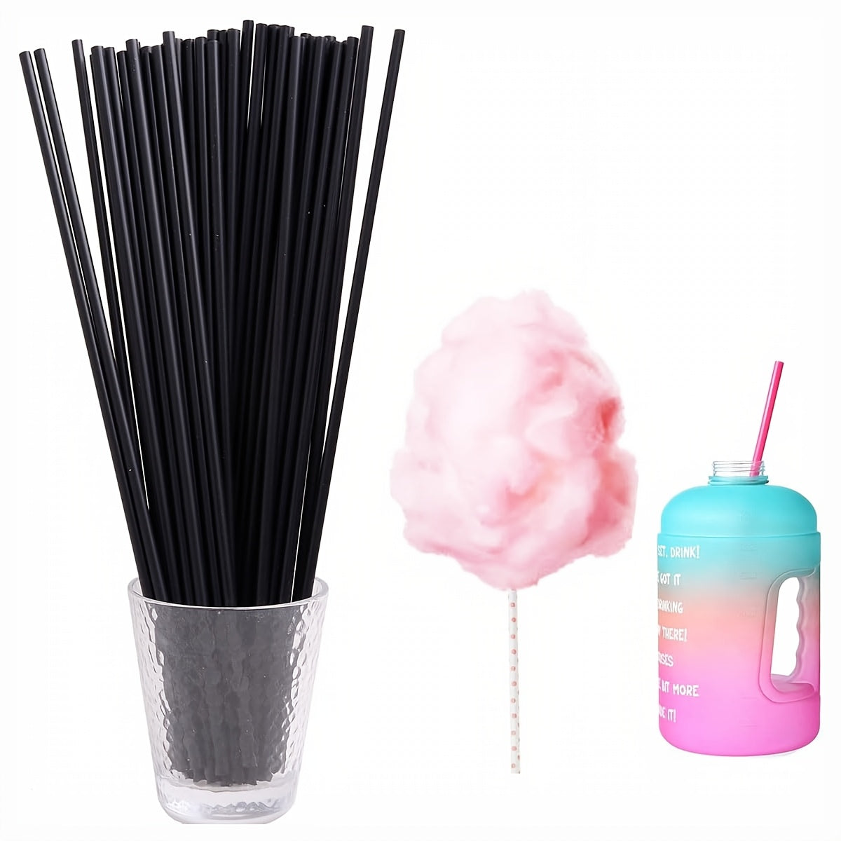 Colorful Candy Spoons Disposable Paper Sticks for Flower-Shaped Candy 6x350mm Pack of 100