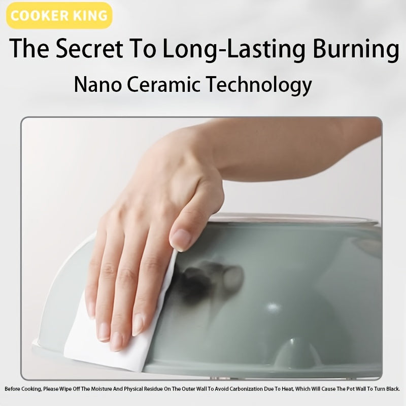 Антипригарная керамическая сковорода-кастрюля 28-32 см, совместимая с индукцией, глубокая фритюрница с крышкой