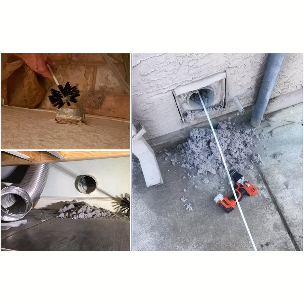 Durable Extendable Plastic Cleaning Brush for Chimneys Hoods Boilers