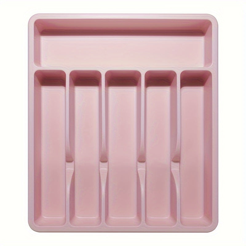 Set of 3 Expandable Silverware Drawer Organizers with Large Storage Space in Black Gray White Pink