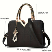 Women's Fall PU Shoulder Bag Zipper Closure Crossbody Handbag in Multiple Colors