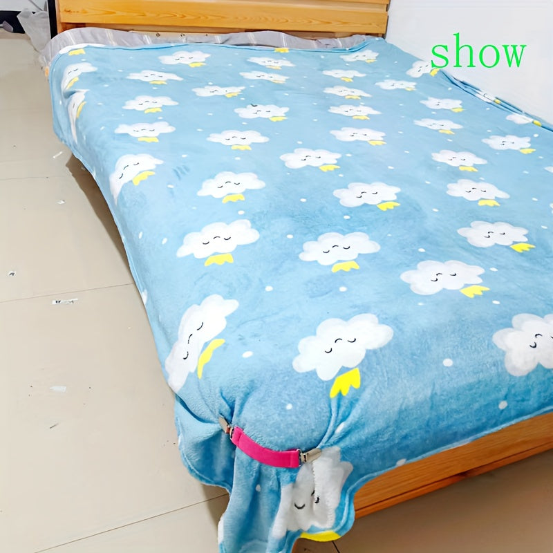 Set of 2 Nylon Elastic Bed Sheet Straps with Anti-Slip Clips for Secure Fit