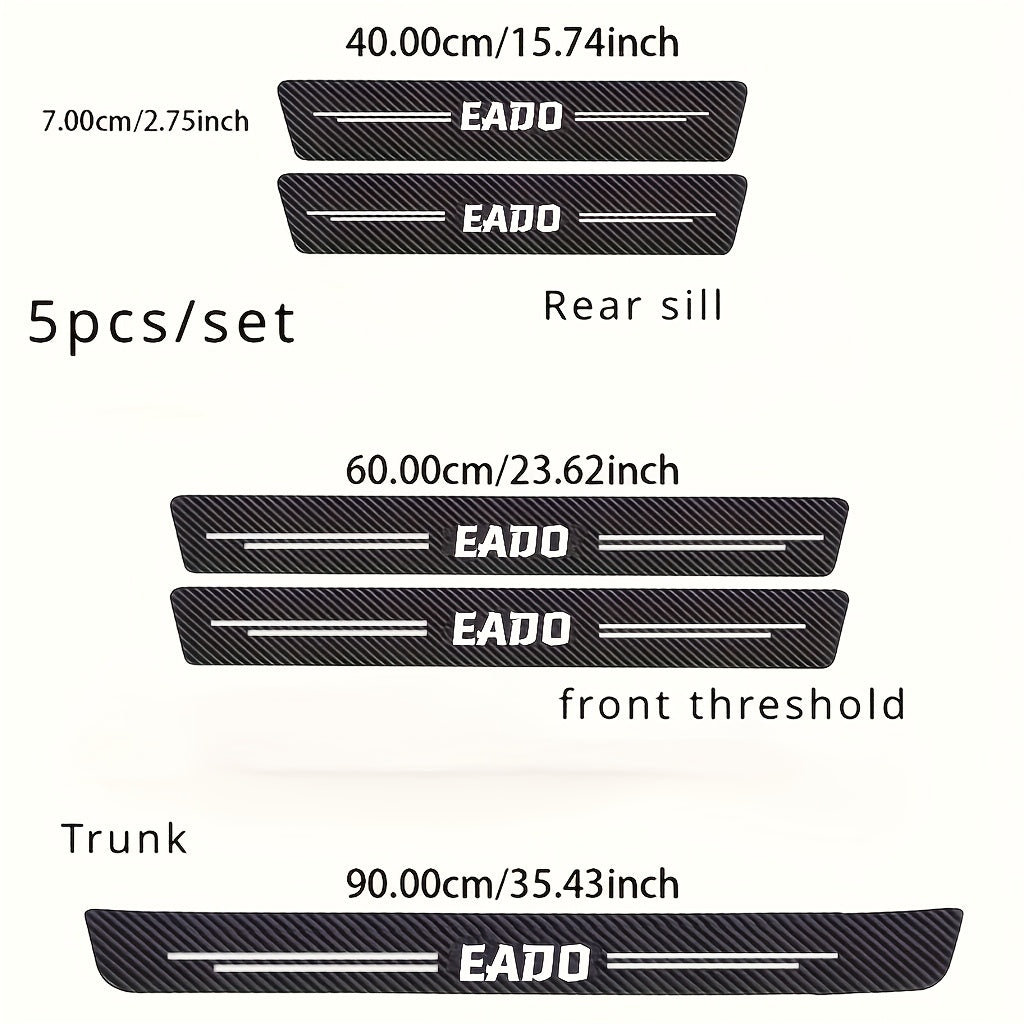 5-Donali PVC Avtomobil eshigi pastki qismi himoya qoplamasi orqa bumper vinil stiker himoya qiluvchilar