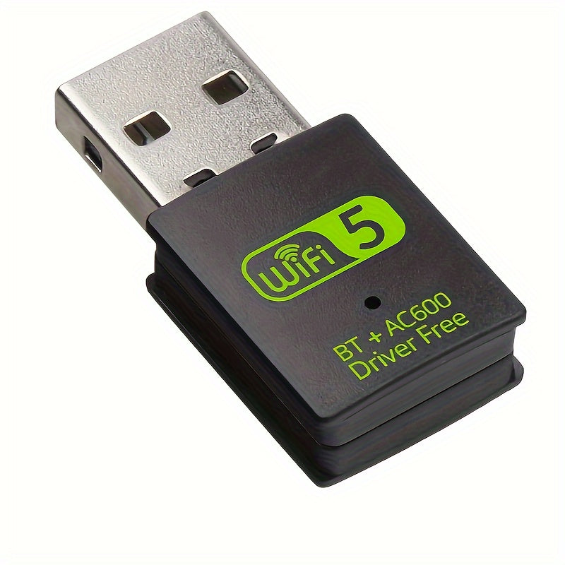 Двухдиапазонный USB WiFi-адаптер для ПК и ноутбука 600 Мбит/с, 2.4 ГГц, 5 ГГц, беспроводной донгл