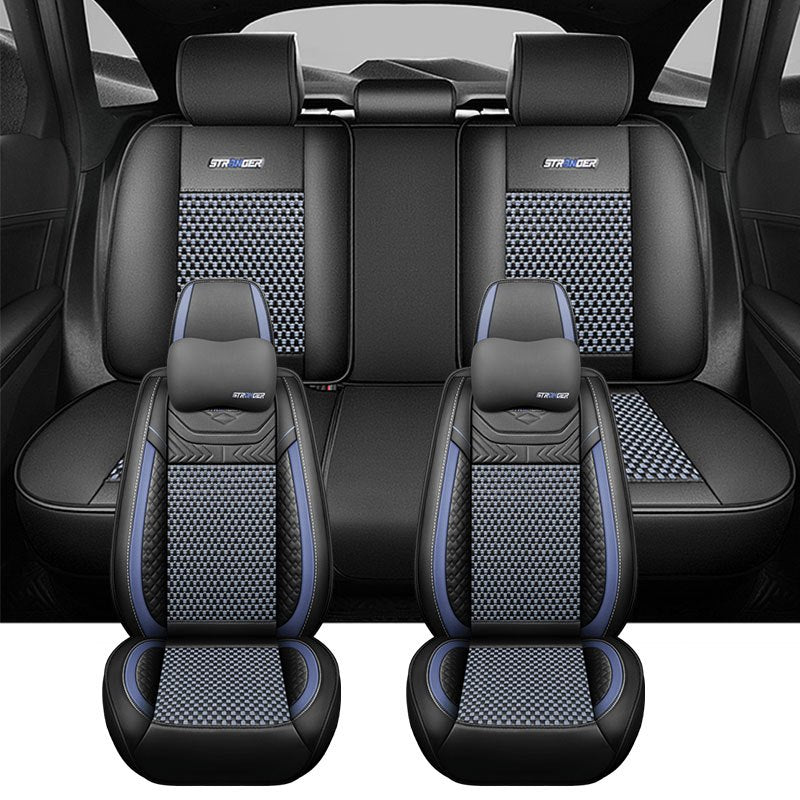 Full Surround Car Seat Cover for Four Seasons Blue Whale Fiber Five-Seater