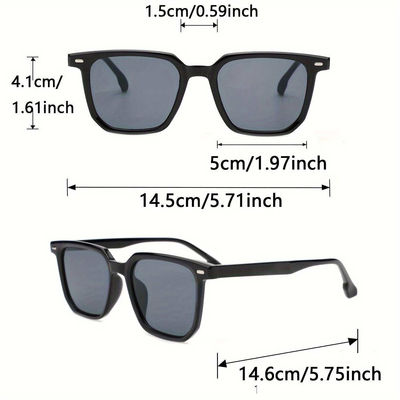 3-комплект винтажных очков с полным ободом, каркас из поликарбоната и антибликовыми линзами для мужчин