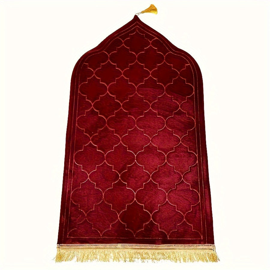 Outdoor Prayer Mat with Tassel Design Non-Slip Durable and Comfortable for Home and Garden