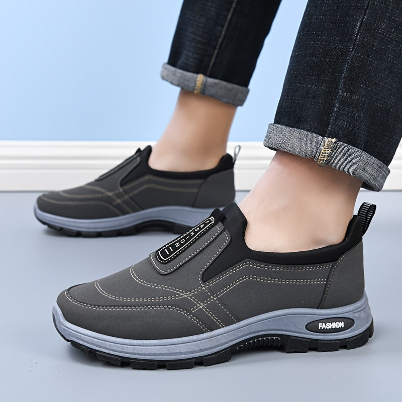 Men's Casual Fabric Loafers and Sports Shoes All-Season Round Toe