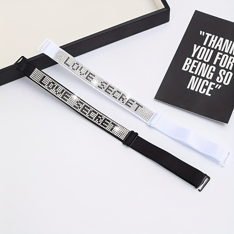 Correas de sujetador con pedrería ajustables para mujer, accesorios de lencería invisibles