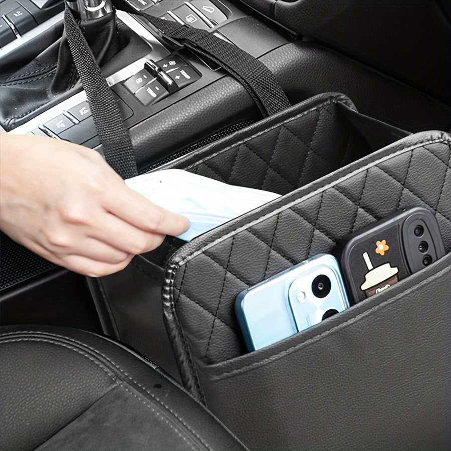 Car Back Seat Organizer with Multiple Pockets and Garbage Bin Storage