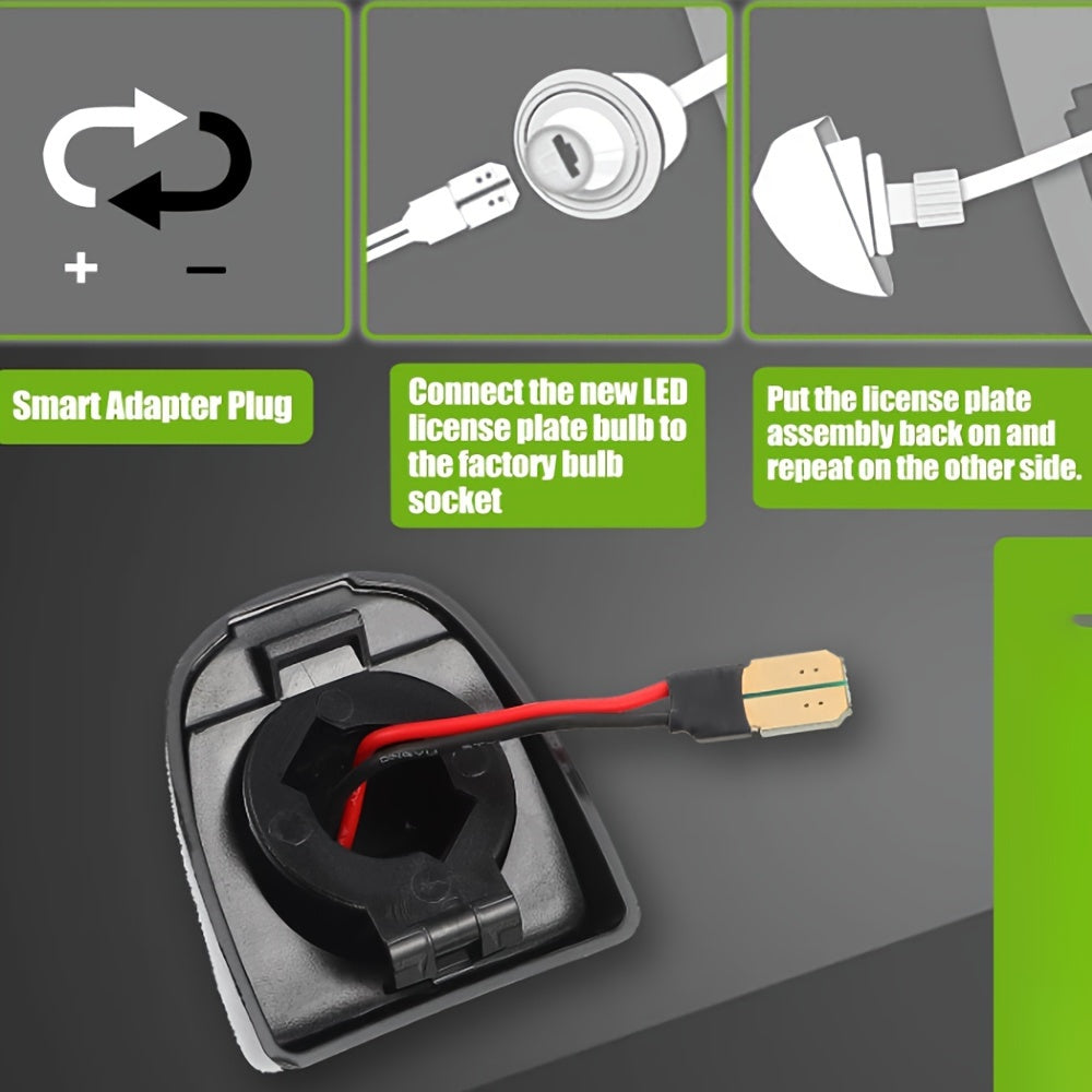 2PCS Led License Plate Light Kit for Truck SUV White 6000K Easy Install