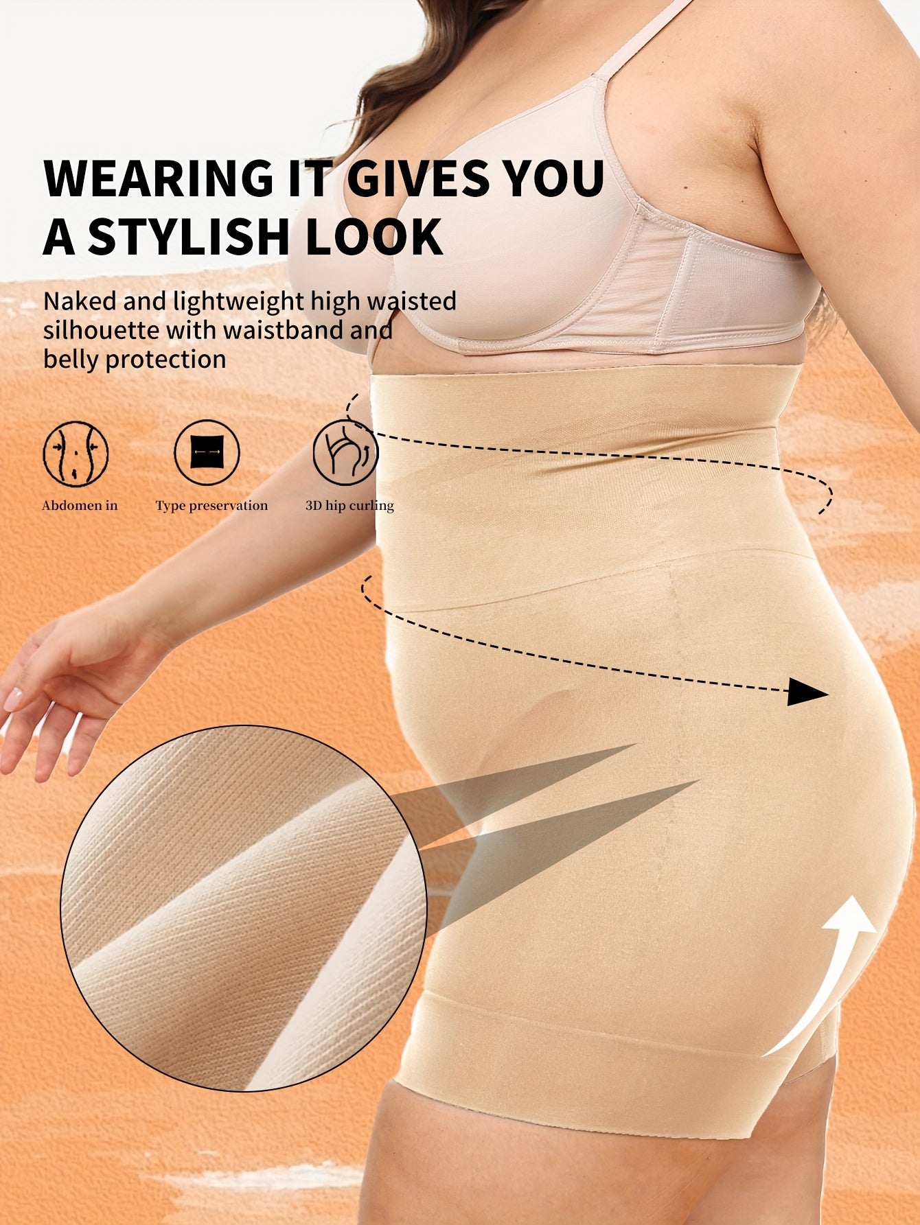 Women's Tummy Control Shapewear Shorts Seamless Breathable High-Waisted