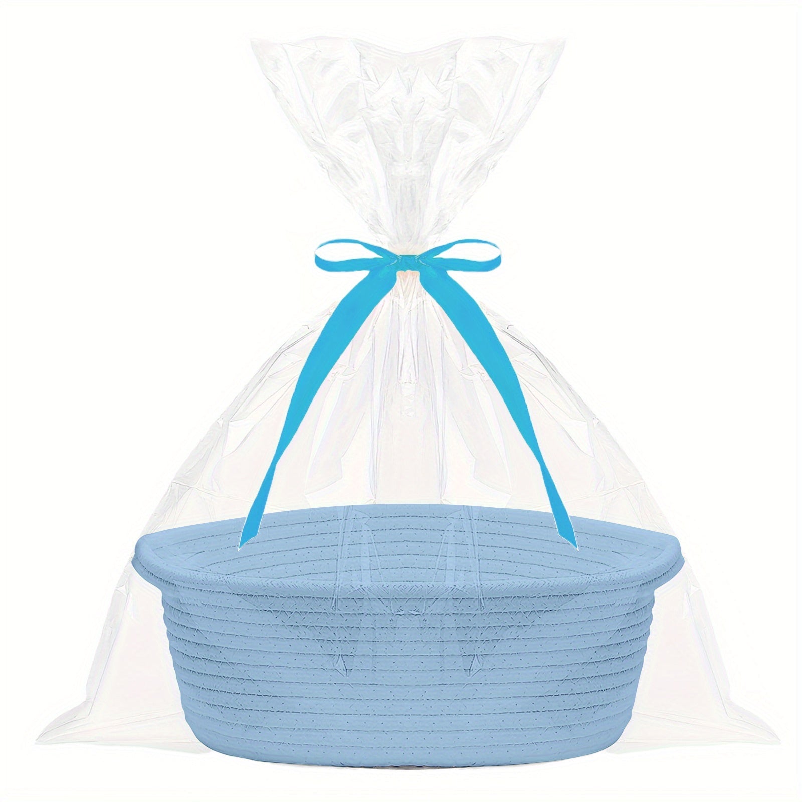 Personalized Cotton Gift Basket with Custom Embroidery, Handle, 30.48cm x 20.32cm