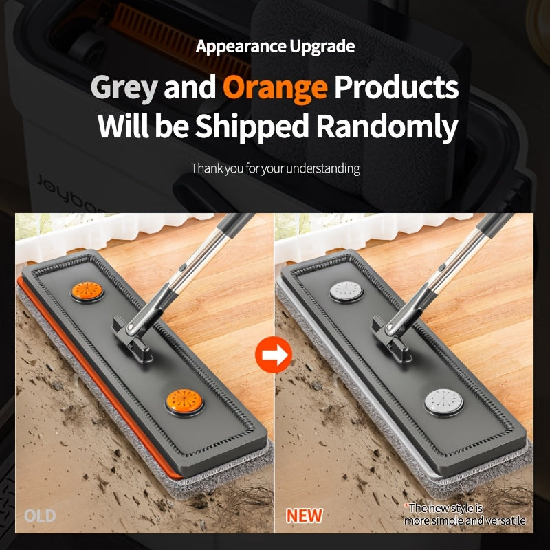 Conjunto de trapeador y cubo sin manos con panel plano de 15.8 pulgadas y almohadillas ultrafinas