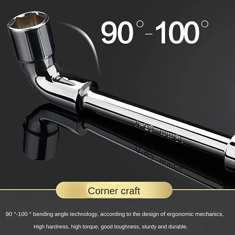 7-Piece L-Shaped Socket Wrench Set Metal Repair Tools for Machinery