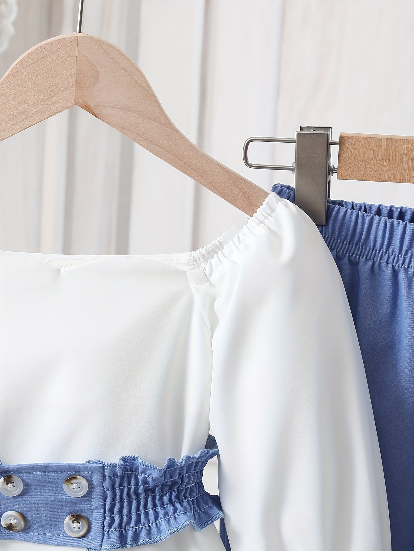 Conjunto de pantalones largos para niñas con camiseta de manga larga y pantalones de campana para primavera y otoño