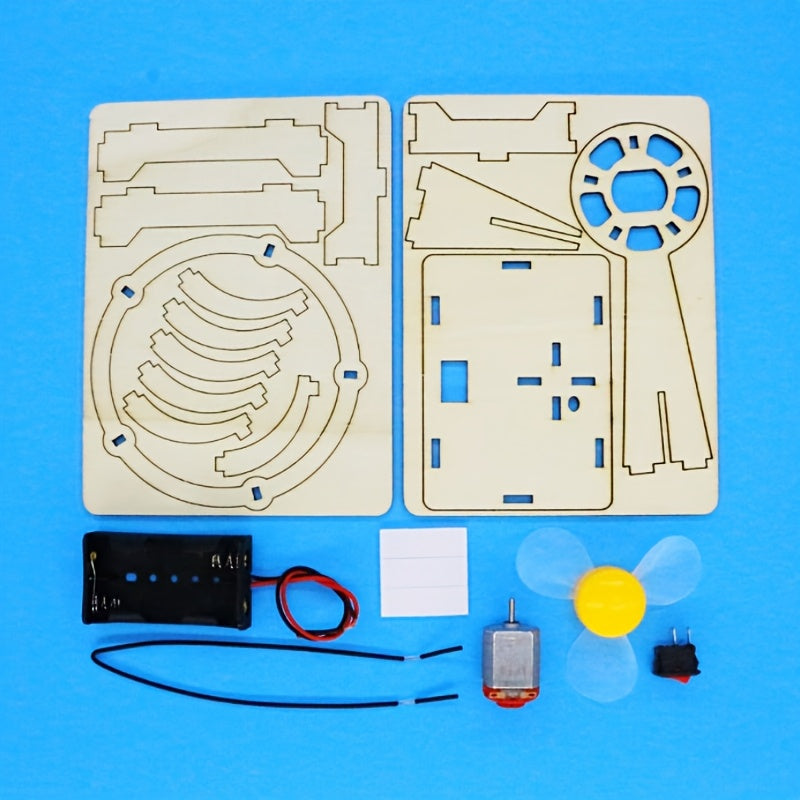Wooden Fan Kit with Sensor Module for Industrial Electrical Projects