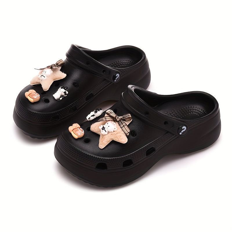 Women's Cute Cat Star EVA Slide Sandals Summer Casual Slip-Ons