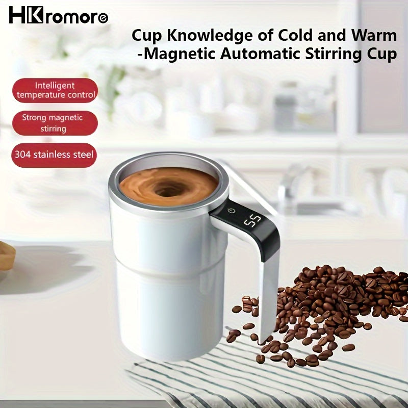 Portable Electric Coffee Cup With Temperature Control And Stainless Steel