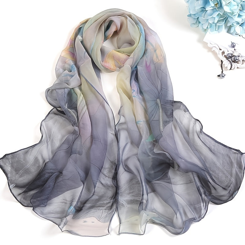 Women’s Printed Chiffon Scarf Soft Breathable Travel Shawl