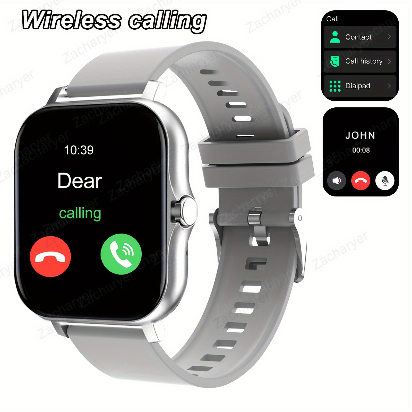 Unisex Smartwatch with Sports Modes Compatible with Android and iPhone Black