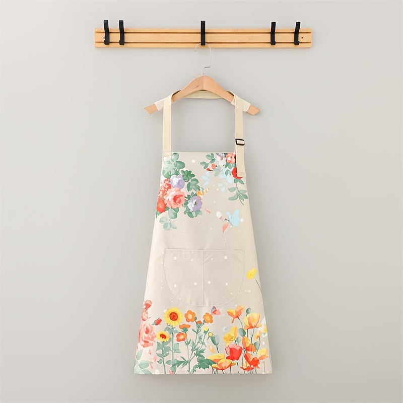Stylish Butterfly Apron Water Oil Resistant Polyester for Cooking Gardening