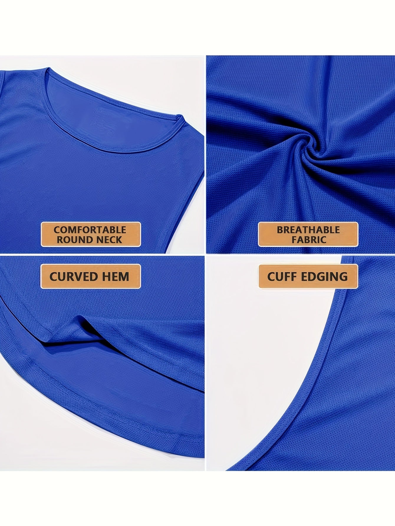 Men's Plus Size Sleeveless Tank Top for Running Training and Workouts Quick-Dry Breathable Polyester