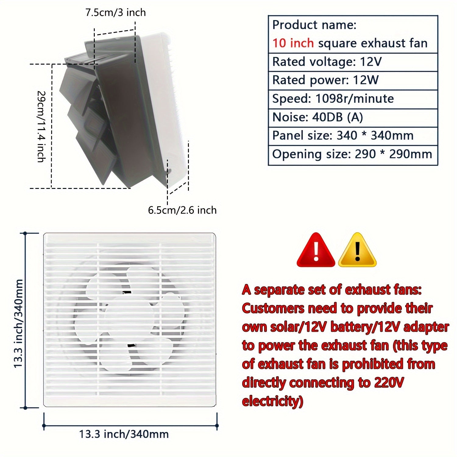 Quyosh energiyali chiqarish ventilyatori to'plami, louverli dizayni bilan, issiqxonalar, shiftdan, parranda uyalaridan, garajlardan, bog'lardan, attiklardan, fermalardan, podvallardan va RVlar uchun mos. Batareya yo'q