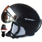 High-Quality Ski Helmet Goggles for Outdoor Sports Black PC