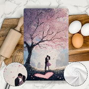 Kitchen Towels Set of 2 Ultra Soft Romantic Cherry Blossom Scene 16x24