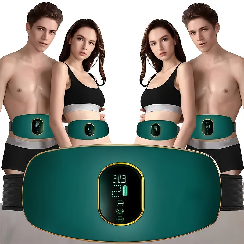 Rechargeable Unisex Massage Belt with Adjustable Vibration for Waist and Abdomen
