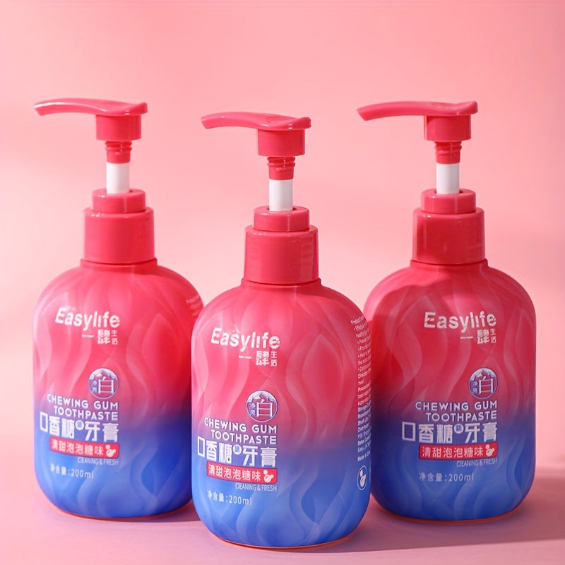 Adults' Bubble Gum Flavor Toothpaste with Xylitol and Fresh Breath Benefits