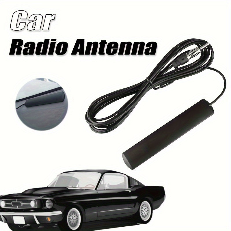 Car Radio Antenna Black 5m Cable Easy Install Stable Signal for All Vehicles