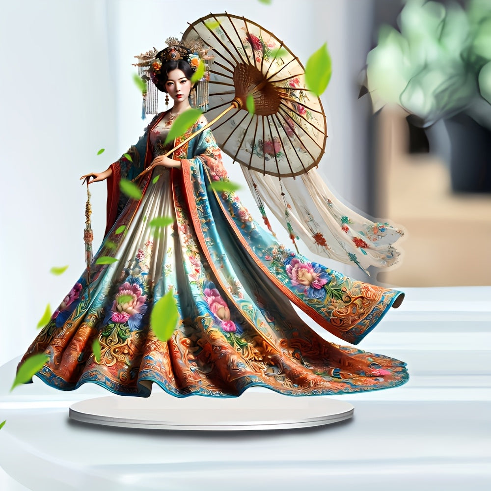 Flat 2D Classic Oriental Acrylic Tabletop Cummerbund Stand for Display