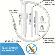 Marin uskunalari yog'ini o'tkazish nasosi, tashqi motorlar uchun, moslashuvchan shlang va burilish bilan