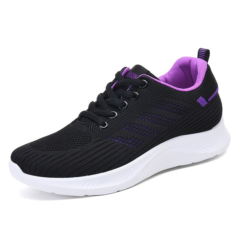 Women's Breathable Casual Running Sneakers with PVC Sole All-Season