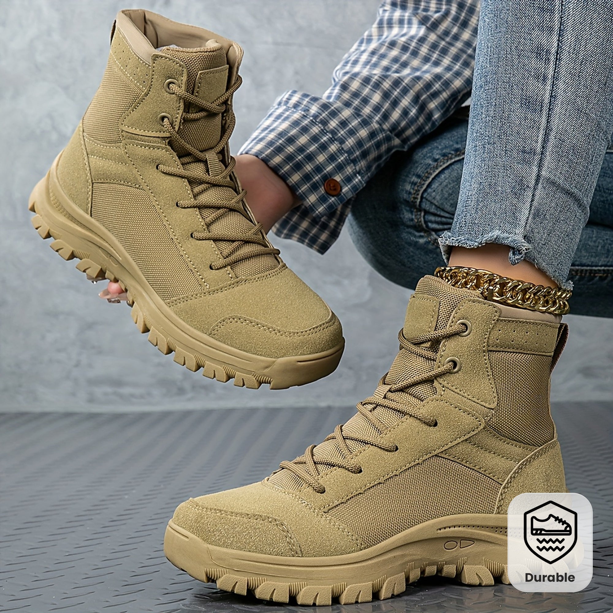 Women's Desert Hiking Boots Lightweight Non-Slip Synthetic Upper