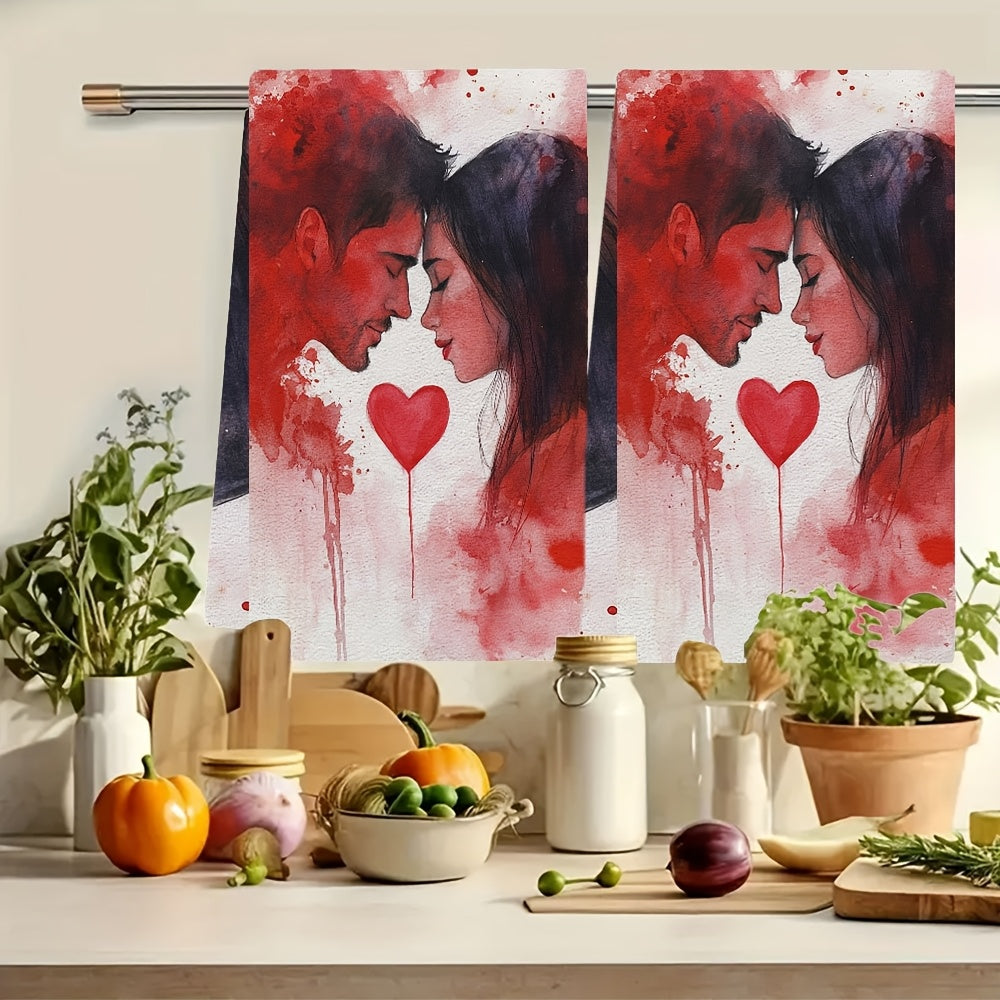 Ultra-Soft XOXO Kitchen Towels 40x60cm Absorbent Dish Hand Towels