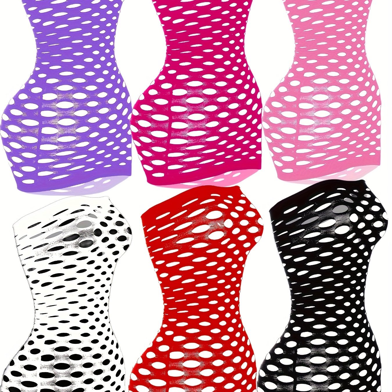 Women’s Fishnet Bodysuit with Cut-Out Details Nylon Elastane Lingerie