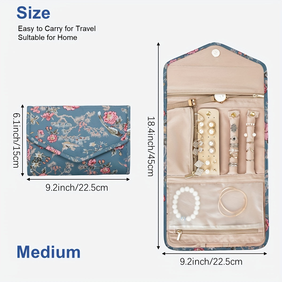 Женский органайзер для путешествий с украшениями, компактный чехол для колец, ожерелий, серег и браслетов